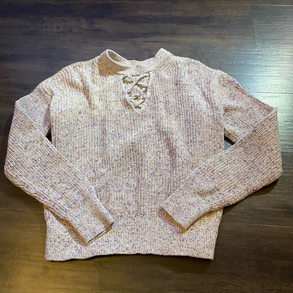 Splendid multi colored sweater with cute neckline